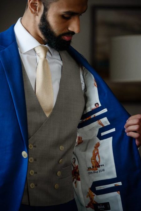 Lớp lót bên trong áo vest nam